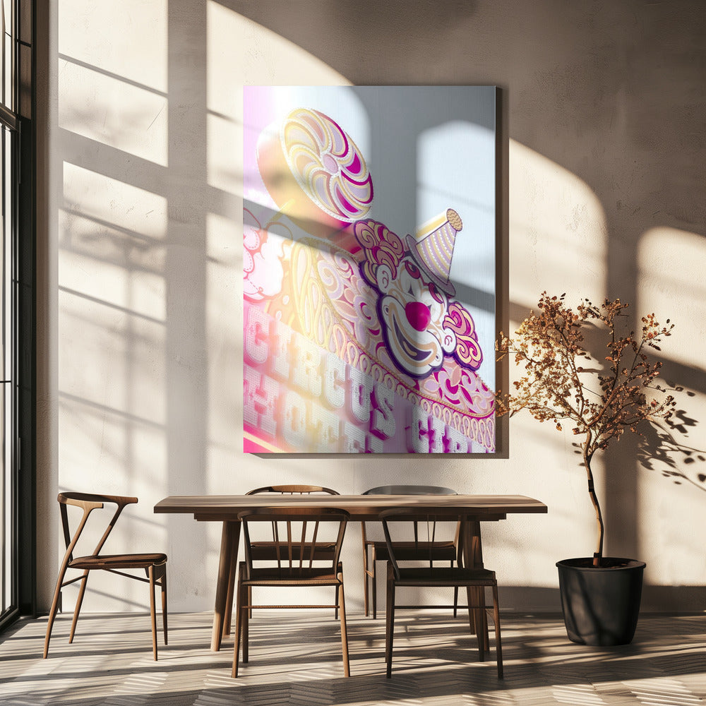 Circus Sign Flare Portret | Canvas
