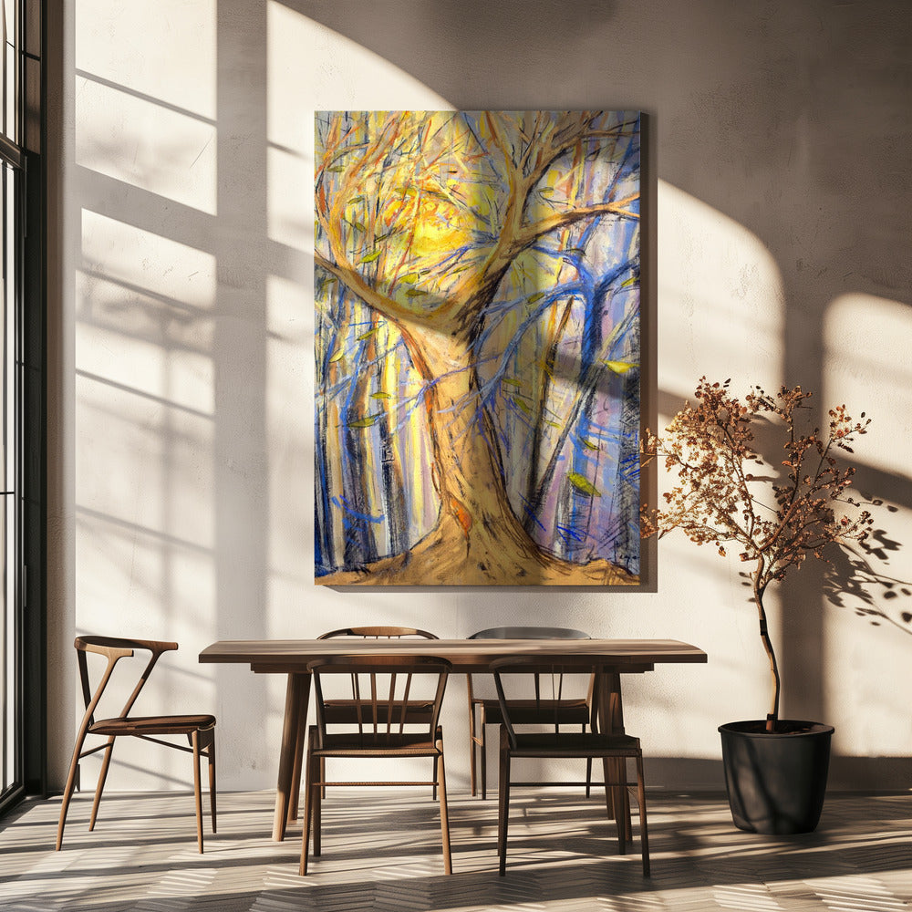 Stralende bosgloed | Canvas