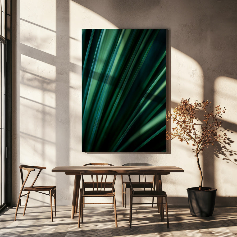 Groene rietjes 2 | Canvas