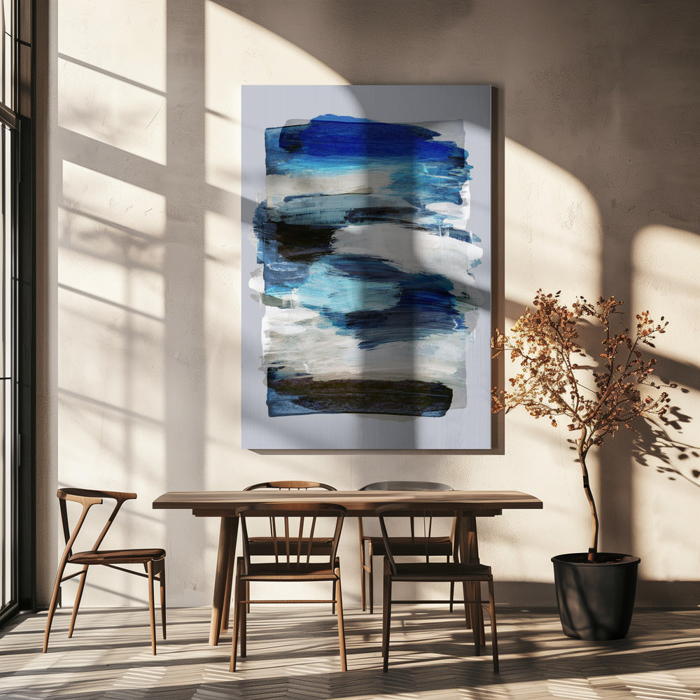 Abstracte penseelstreken 78Y | Canvas