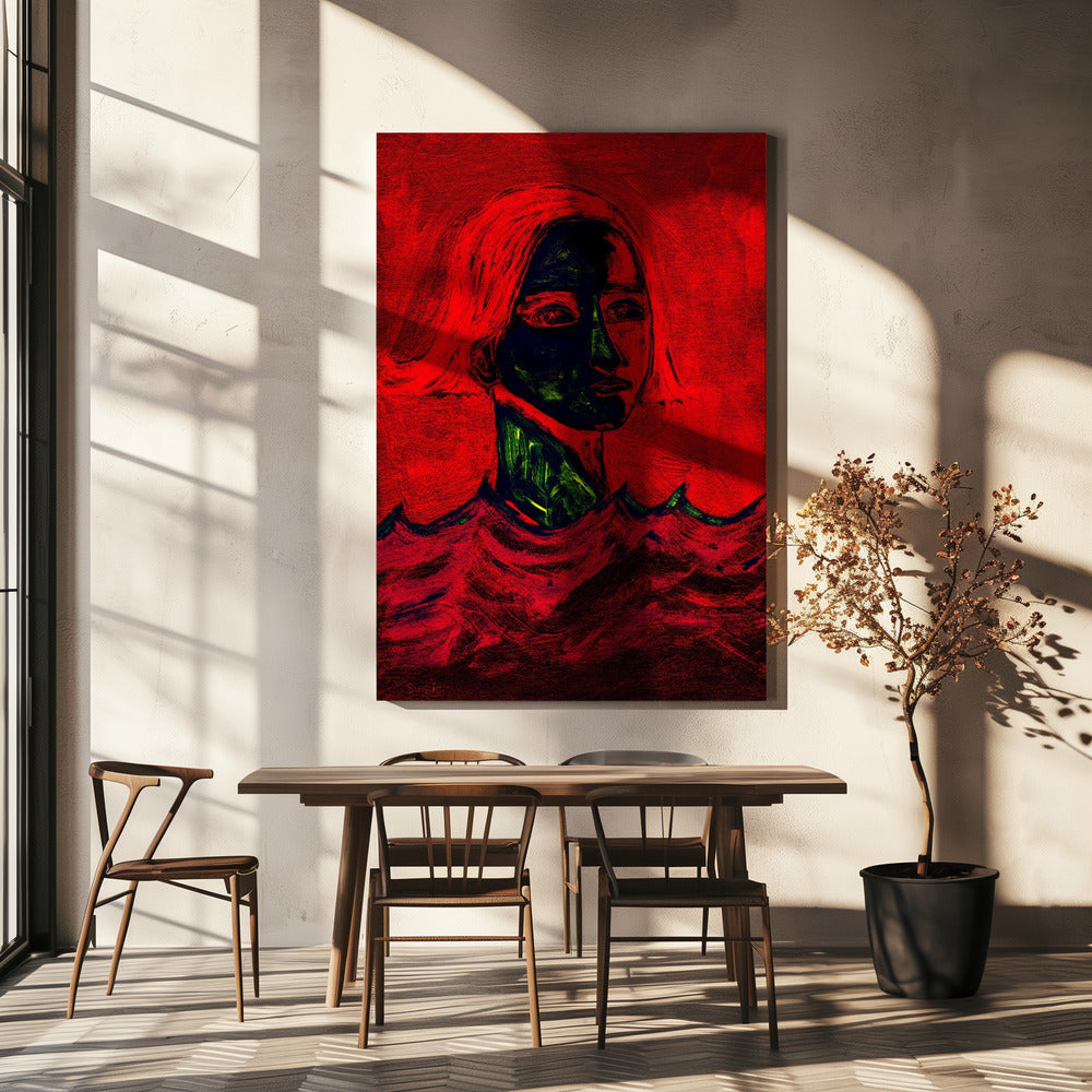 De Zwemmer Rood | Canvas