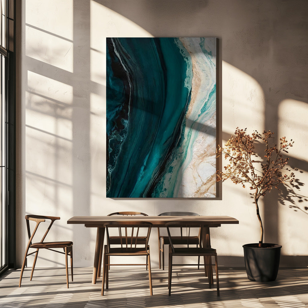 Oceanische marmerstroom | Canvas