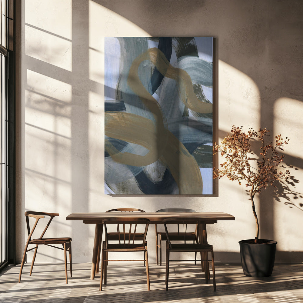 Abstracte penseelstreken 124 | Canvas