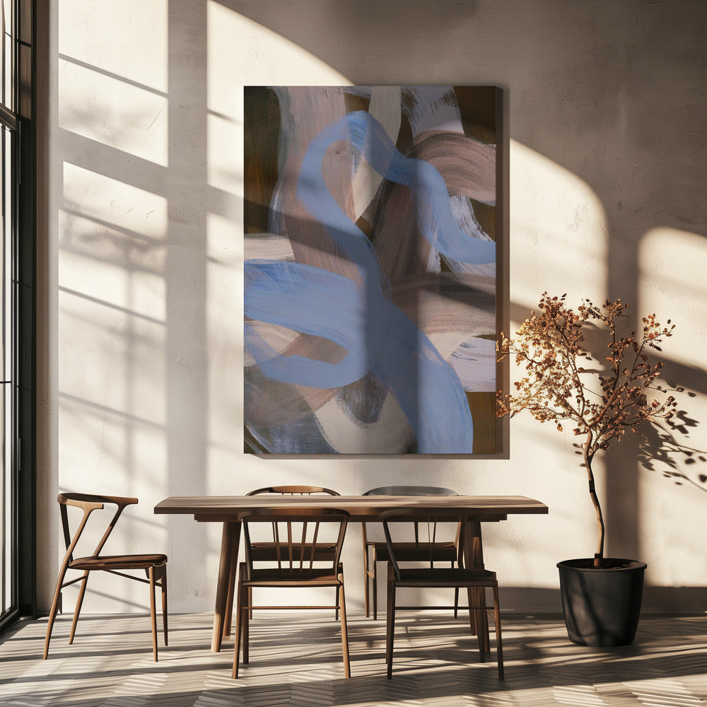 Abstracte penseelstreken 124X | Canvas