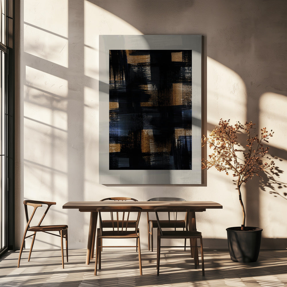 Abstracte penseelstreken 128X | Canvas