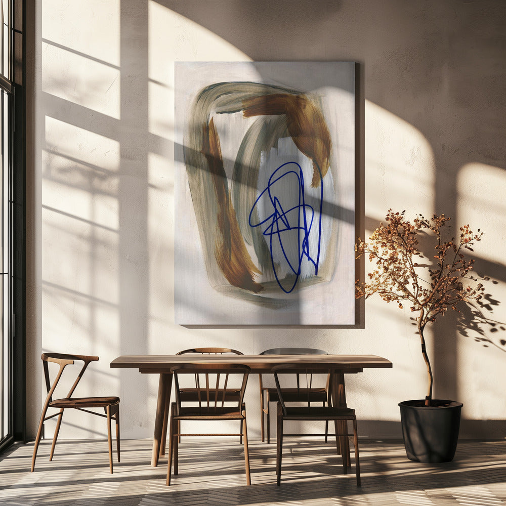 Abstracte penseelstreken 156 | Canvas