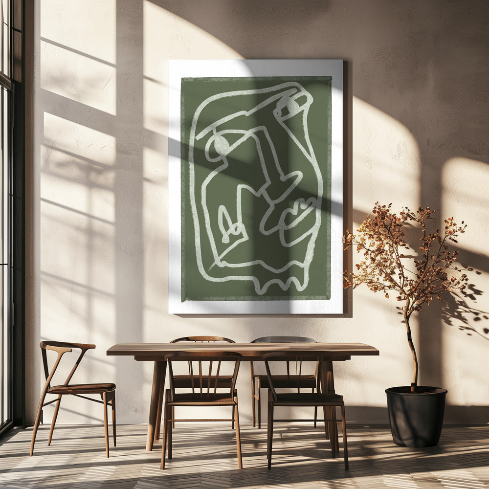 Groen abstract | Canvas