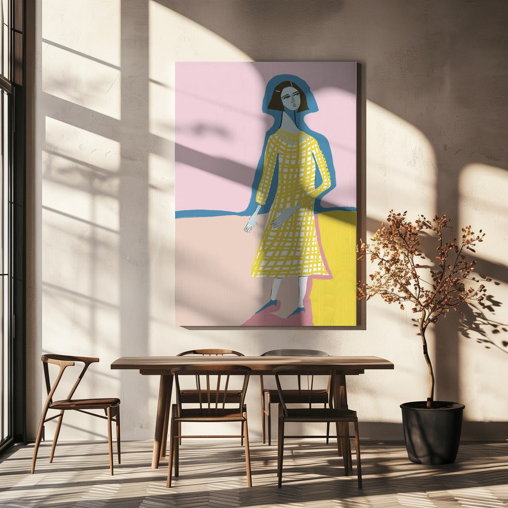 Blauwe dame | Canvas