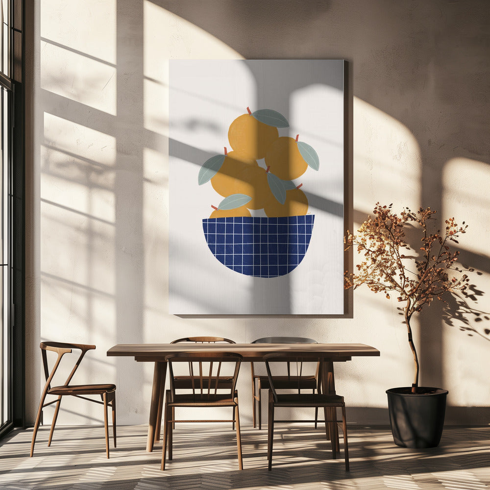 Schaal met sinaasappelen | Canvas