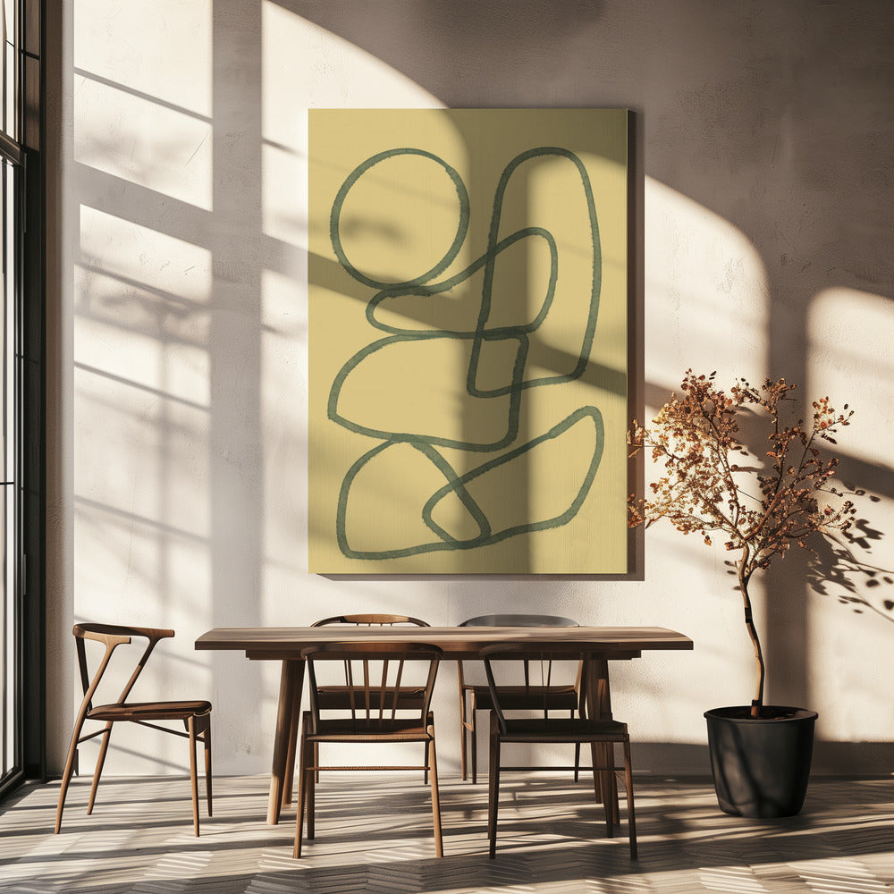 Lijntekening ABSTRACT | Canvas