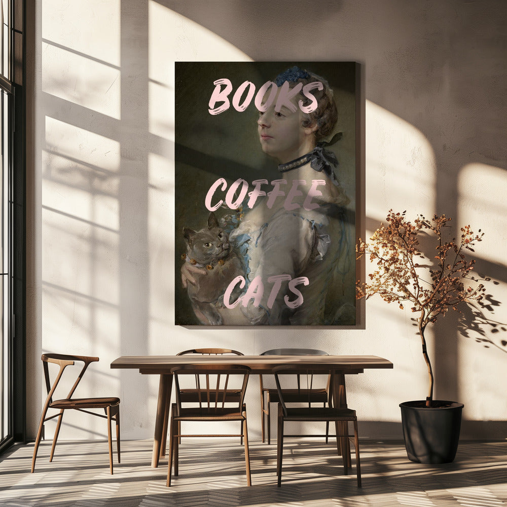 Boekenkoffiekatten Ratioiso | Canvas