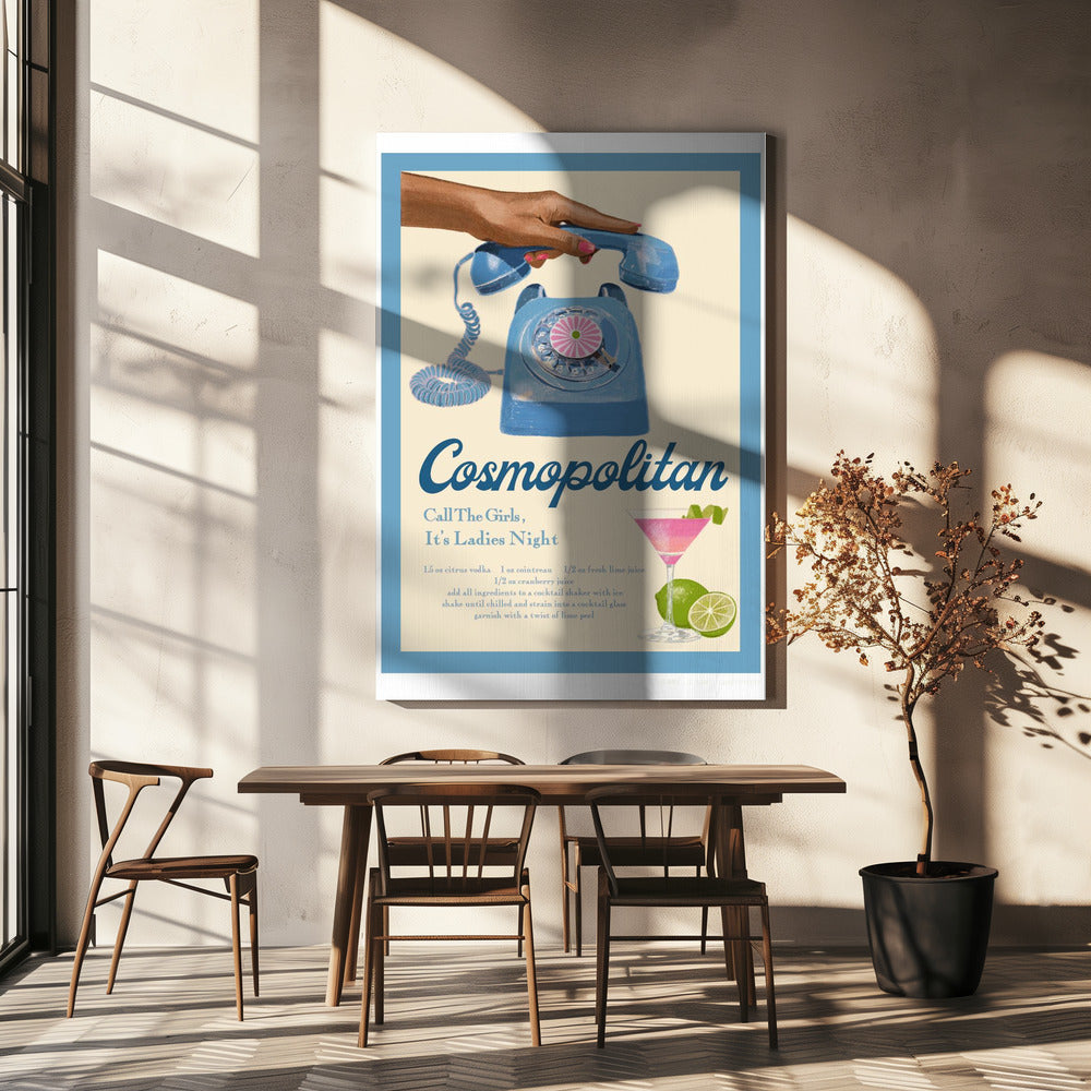 Blauwe Cosmo | Canvas
