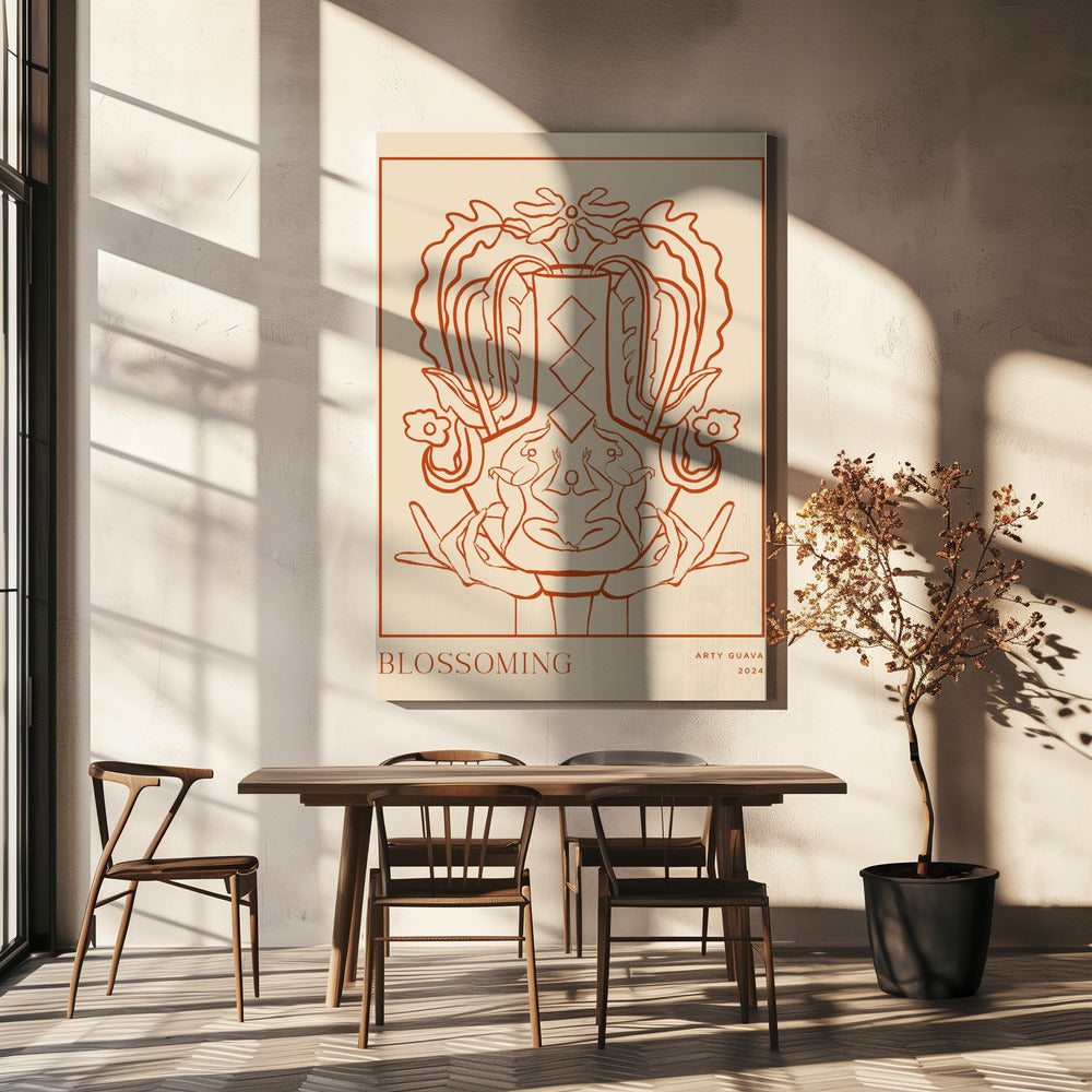 Vessel Collection : Blossom (LineArt) | Canvas