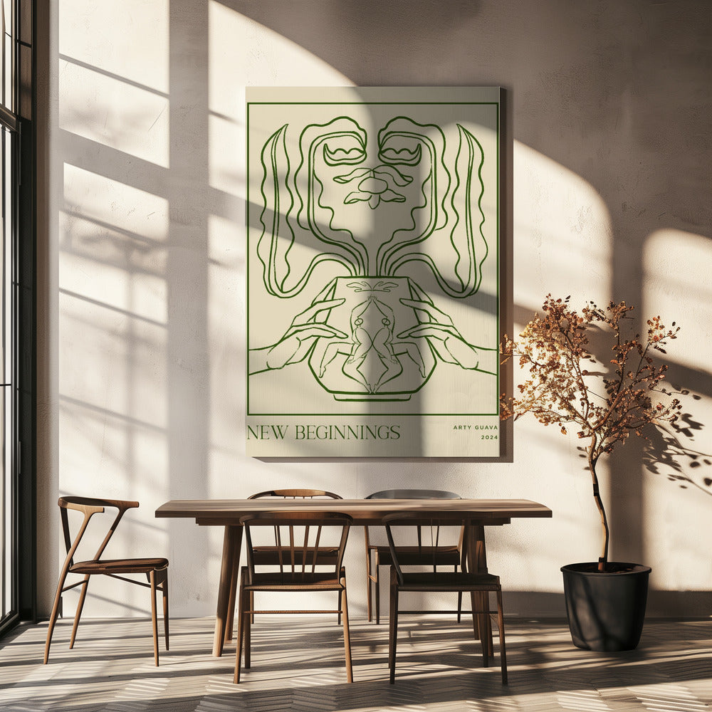 Vessel Collection : New Beginnings (LineArt) | Canvas