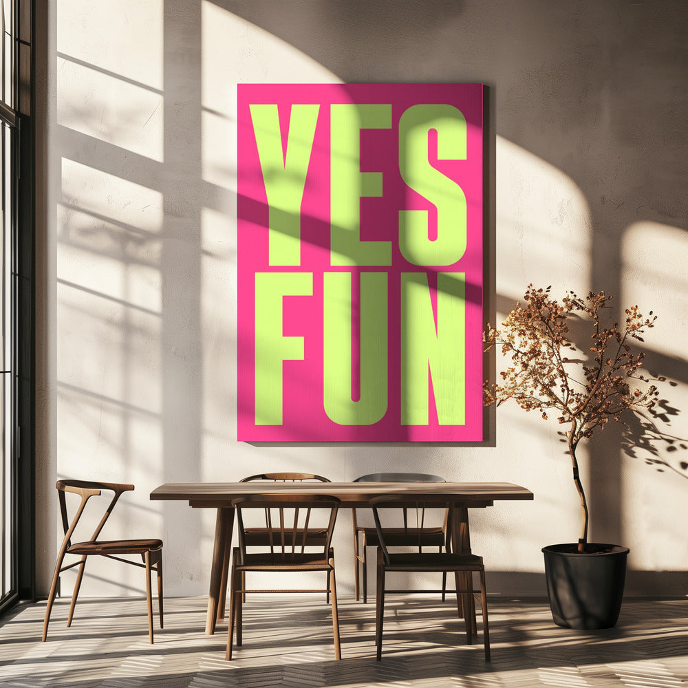 Bold Neon Positivity | Canvas