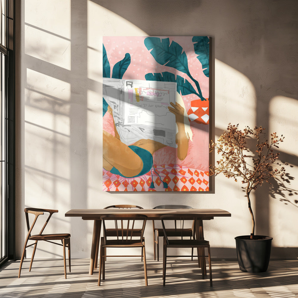 Bohemian Morning News Kunstdruk | Canvas