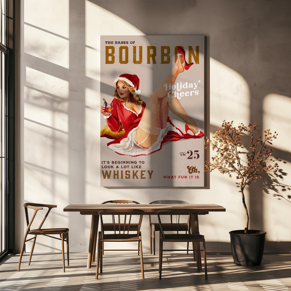 Babes of Bourbon Vol 25 Holiday Cheer Kerst Pinup | Canvas