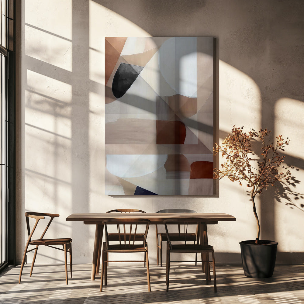 Abstract Koper Neutraal Toon Schilderij 2 | Canvas