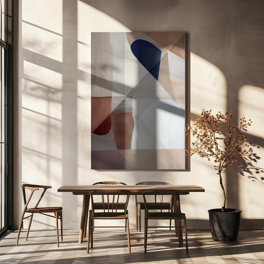 Abstract Koper Neutraal Toon Schilderij 1 | Canvas