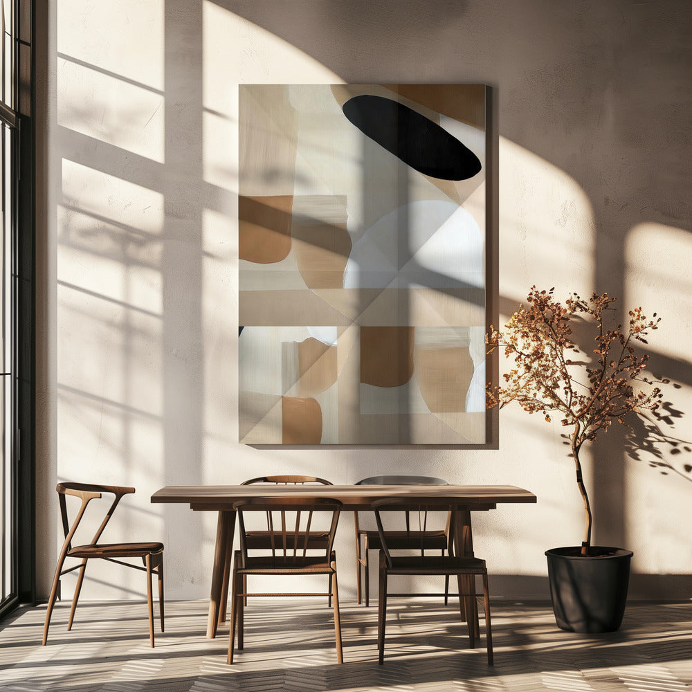 Abstract Koper Neutraal Toon Schilderij 3 | Canvas