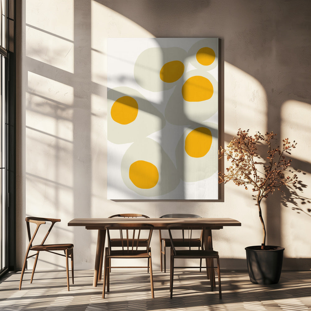 Gele eieren eetkunst | Canvas