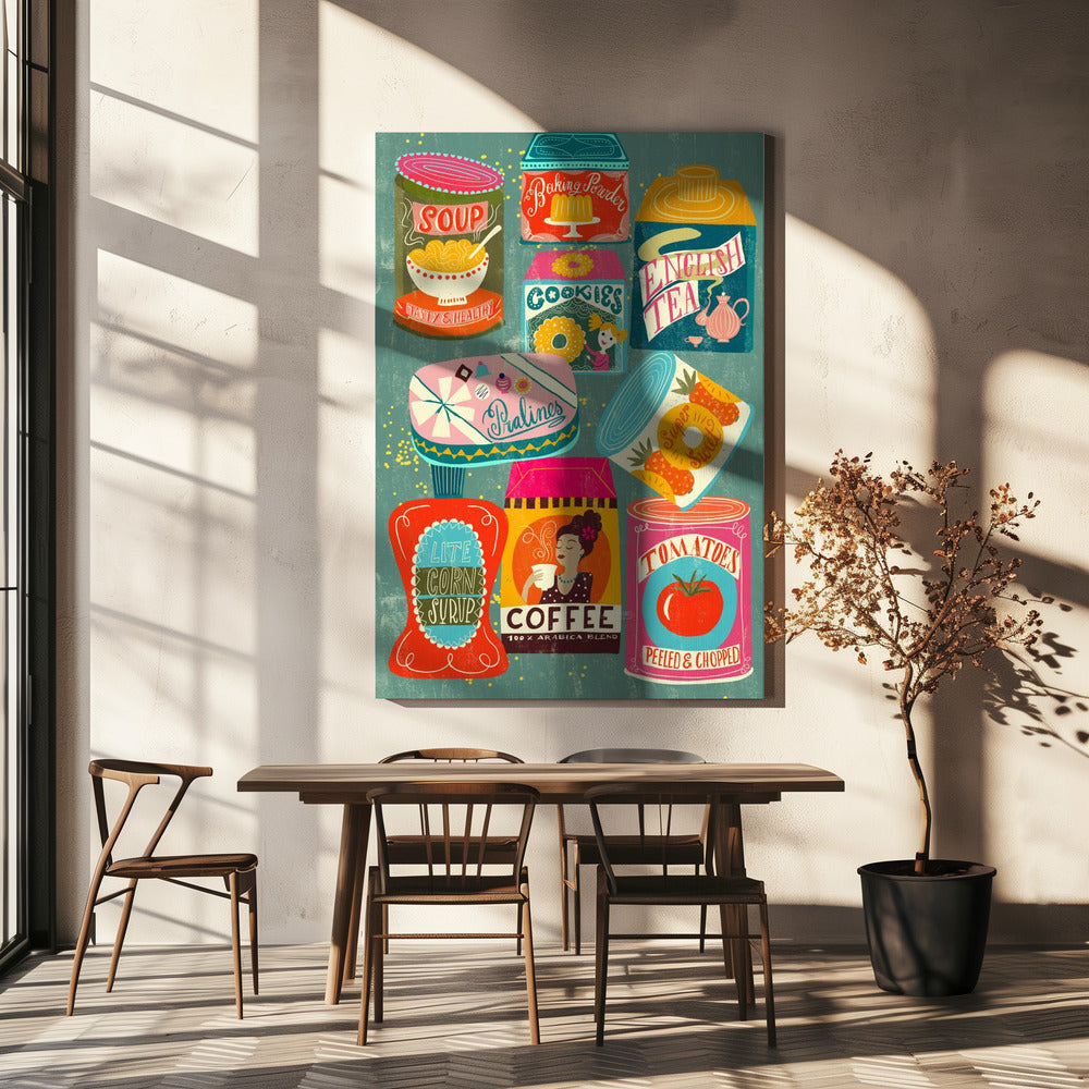 Colorful Pantry Turquoise | Canvas