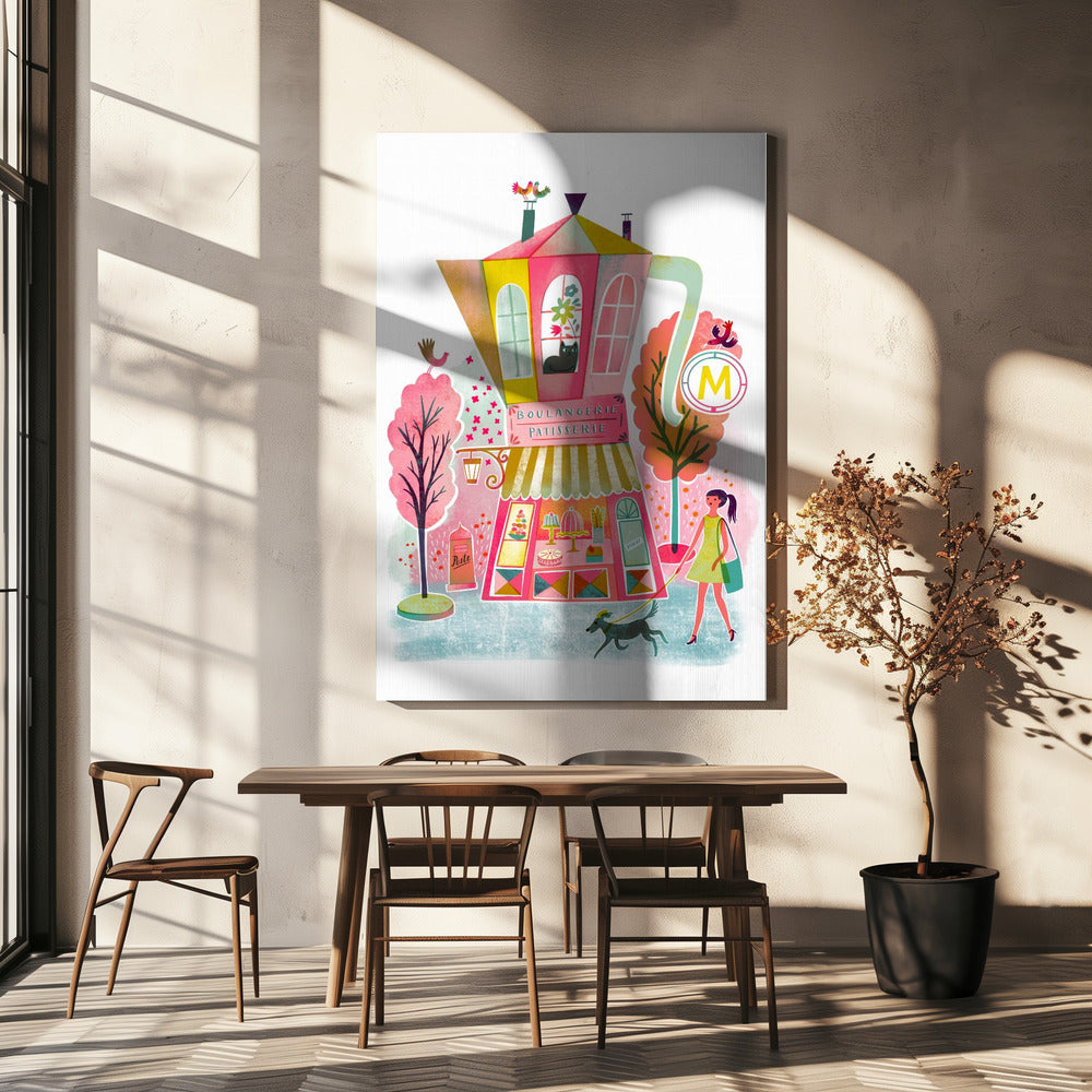 Vintage Franse koffiepatisserie | Canvas