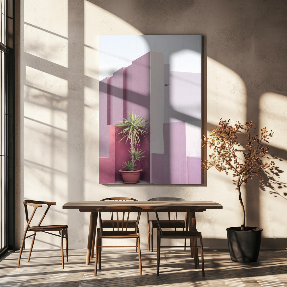 De Rode Muurschildering 4 | Canvas