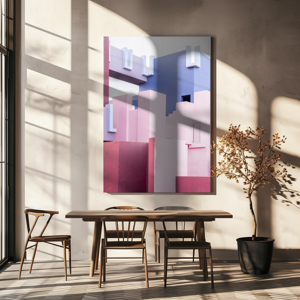 De Rode Muurschildering 3 | Canvas