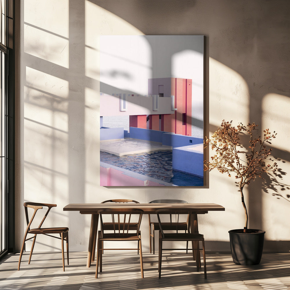 De Rode Muurschildering 1 | Canvas