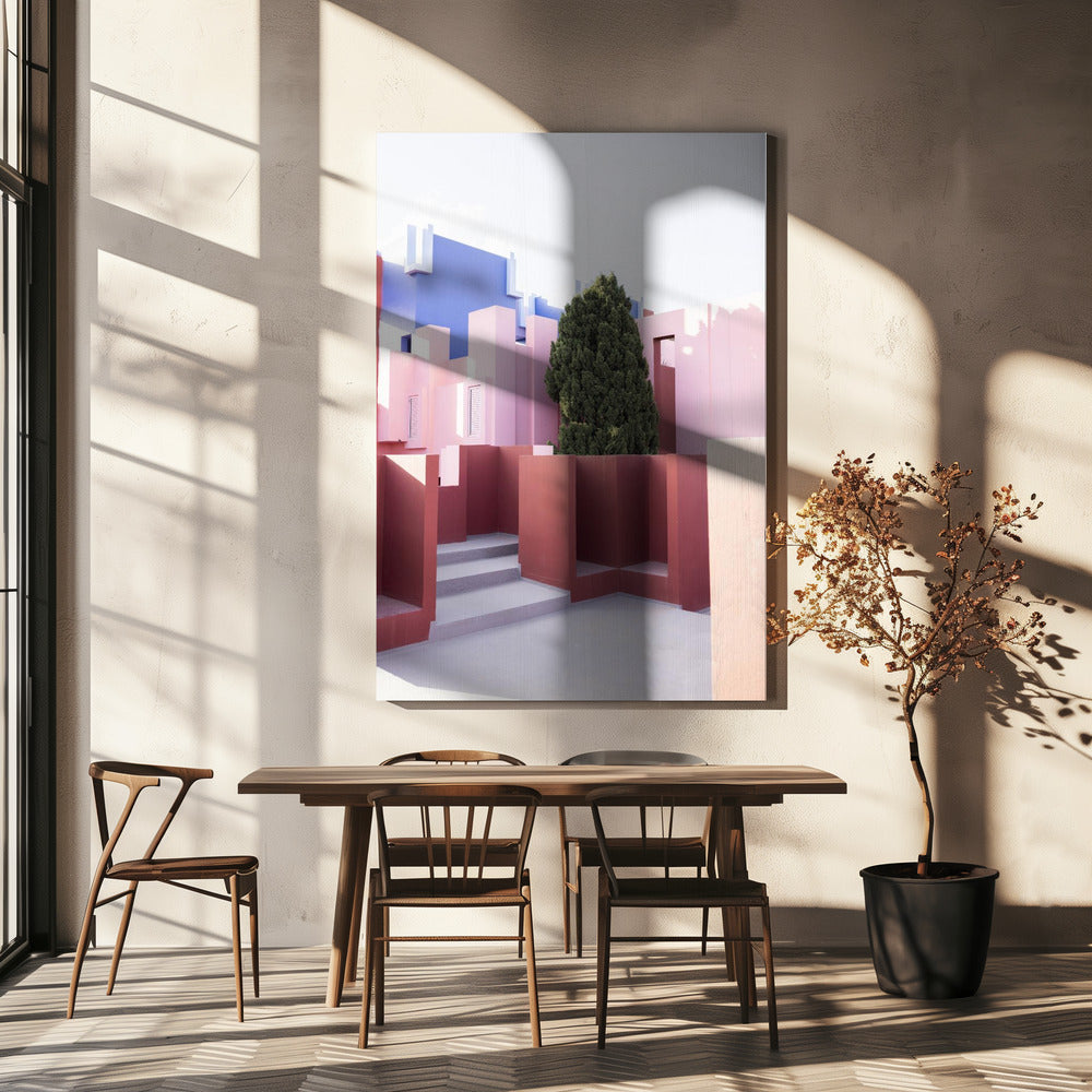 De Rode Muurschildering 2 | Canvas