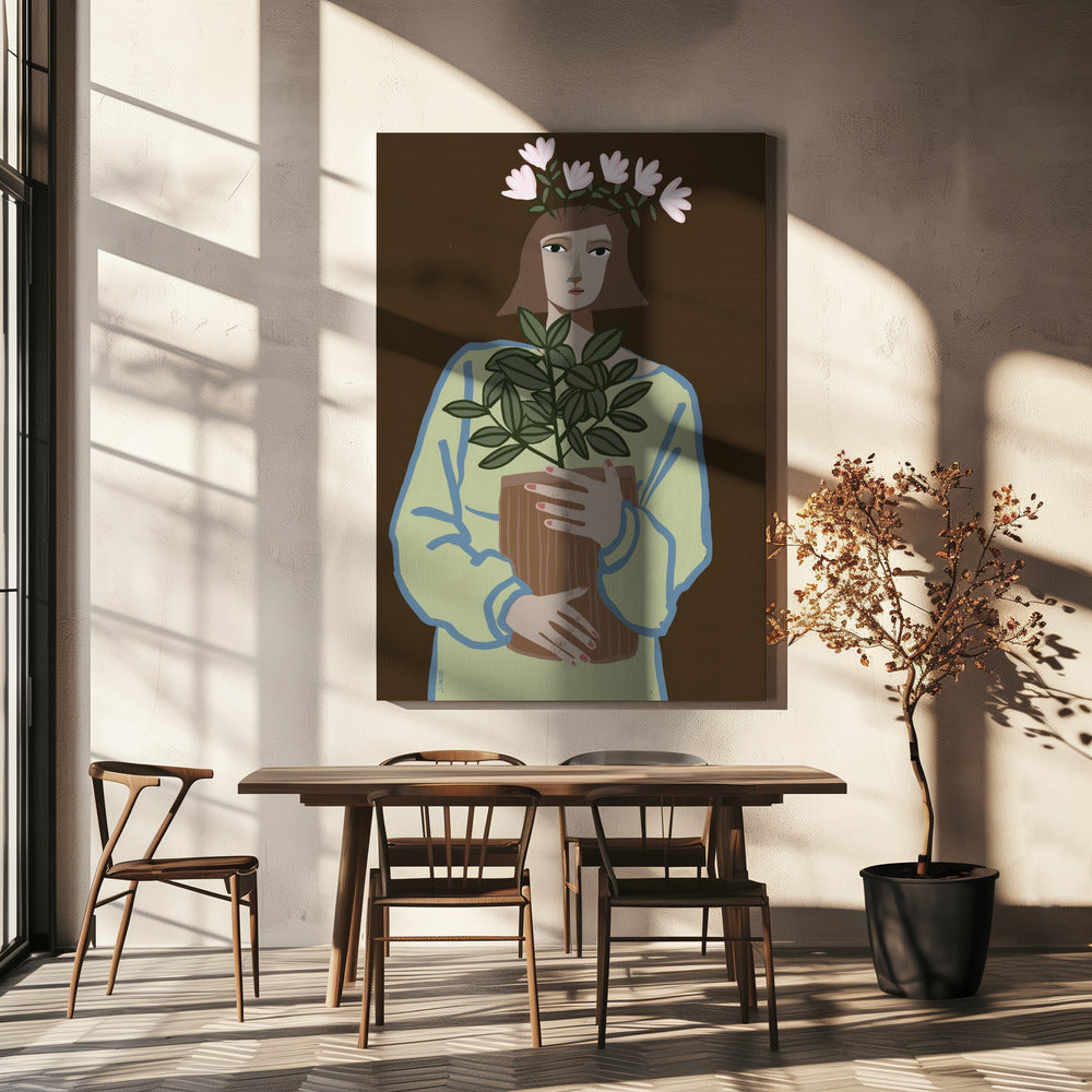 Plantenmoeder bruin | Canvas