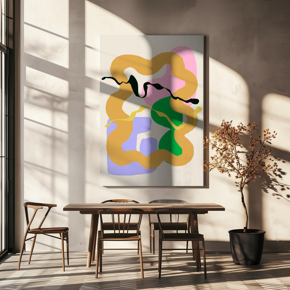 Kleurrijke werveling | Canvas
