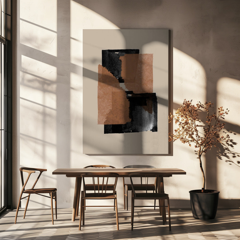 Aardse blokkenmix | Canvas