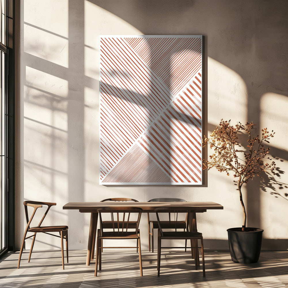 Crimson Stripes Dans | Canvas