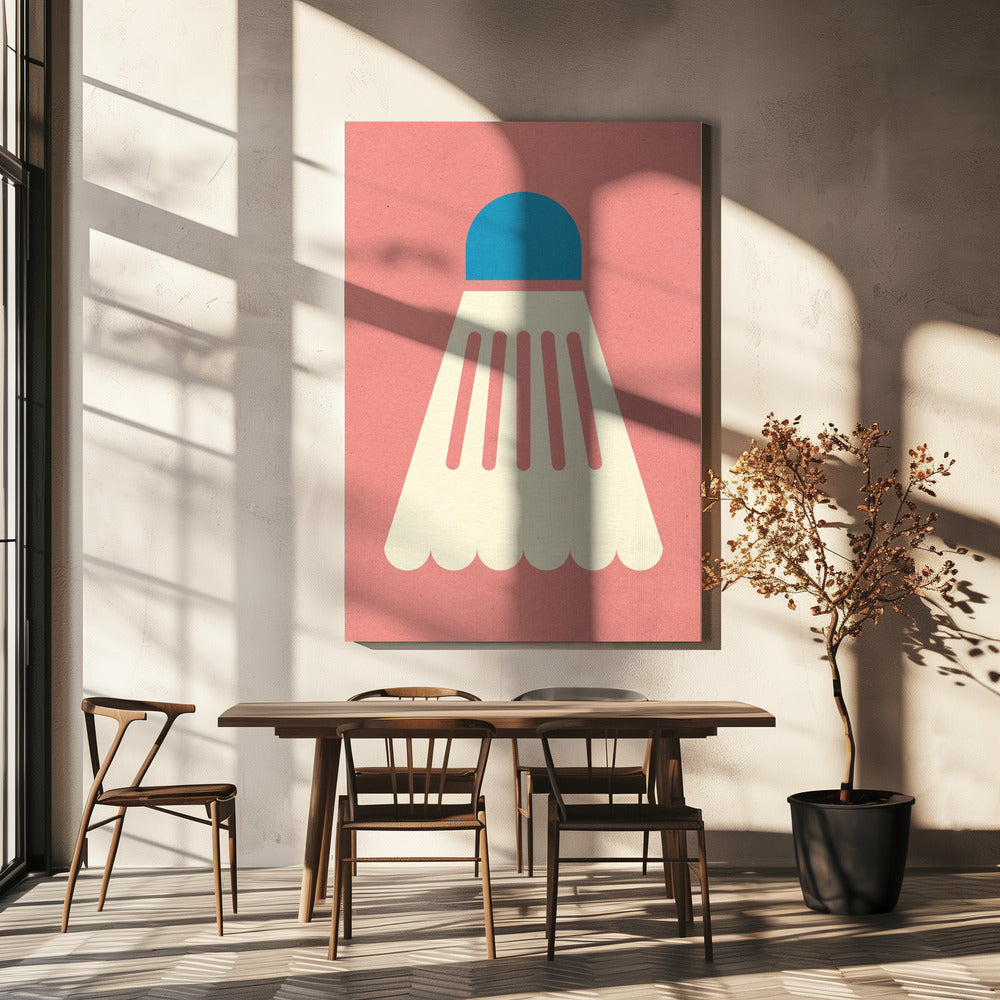 Badminton Wit Blauw | Canvas