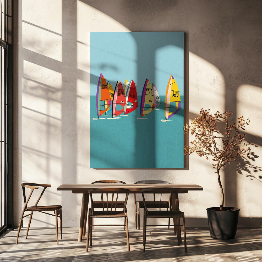 Windsurfen in de Oostzee | Canvas
