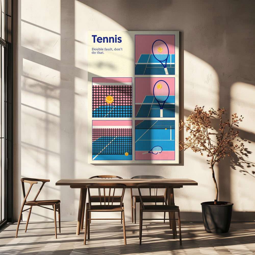 Poster Tennis Dubbelsprong | Canvas