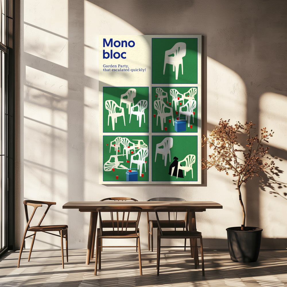 Poster Monobloc Vijf Vierkanten | Canvas