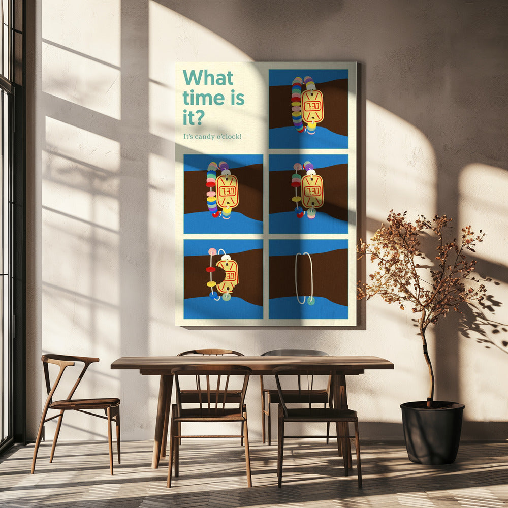 Poster Snoepklok | Canvas