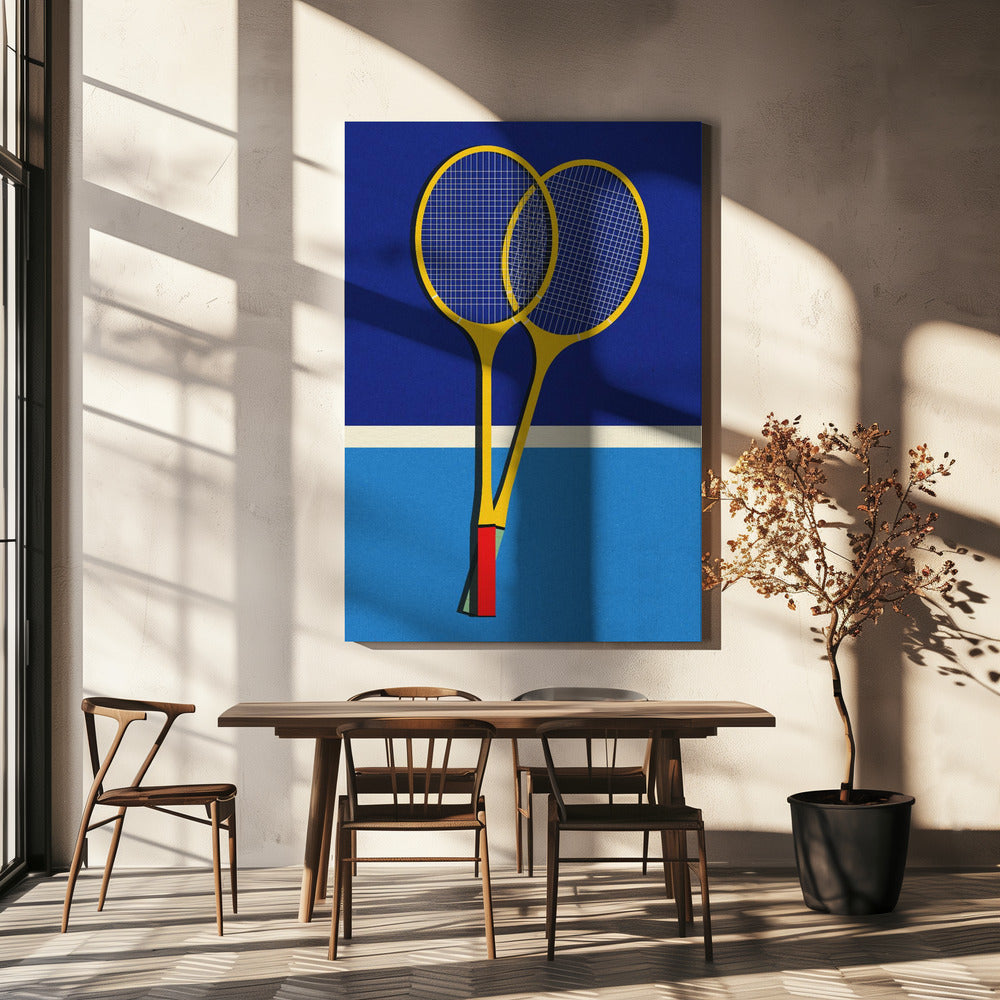 Houten badmintonrackets | Canvas