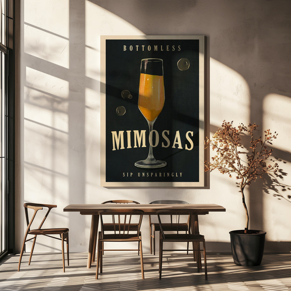Bottomless Mimosas Art Deco Cocktailbar Kunst | Canvas