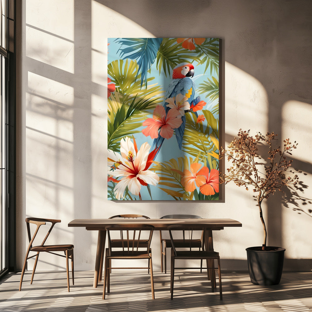 Ara Tropische Eenzaamheid | Canvas