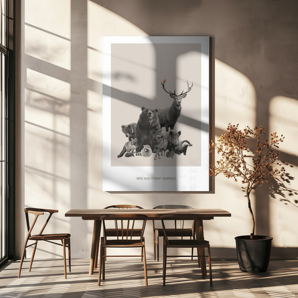 Bird and Forest Animals | Canvas