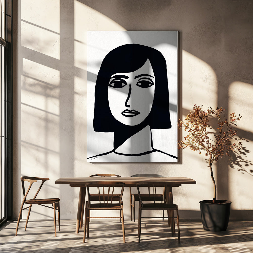 Gezicht van een vrouw | Canvas