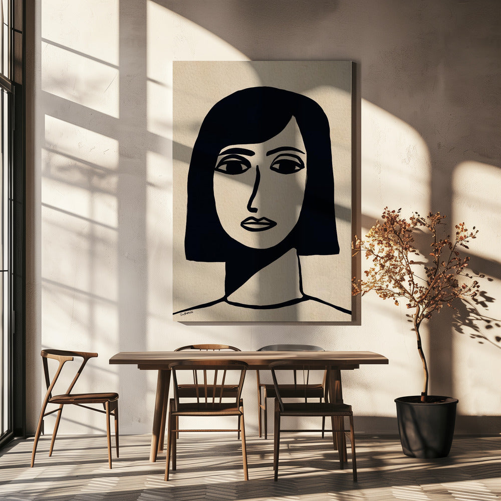 Gezicht van een vrouw | Canvas