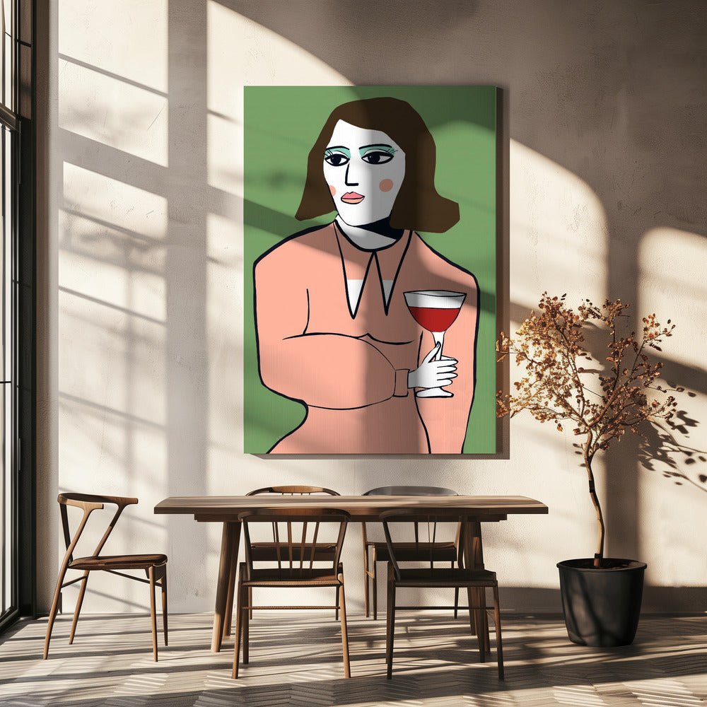 Wijndame | Canvas