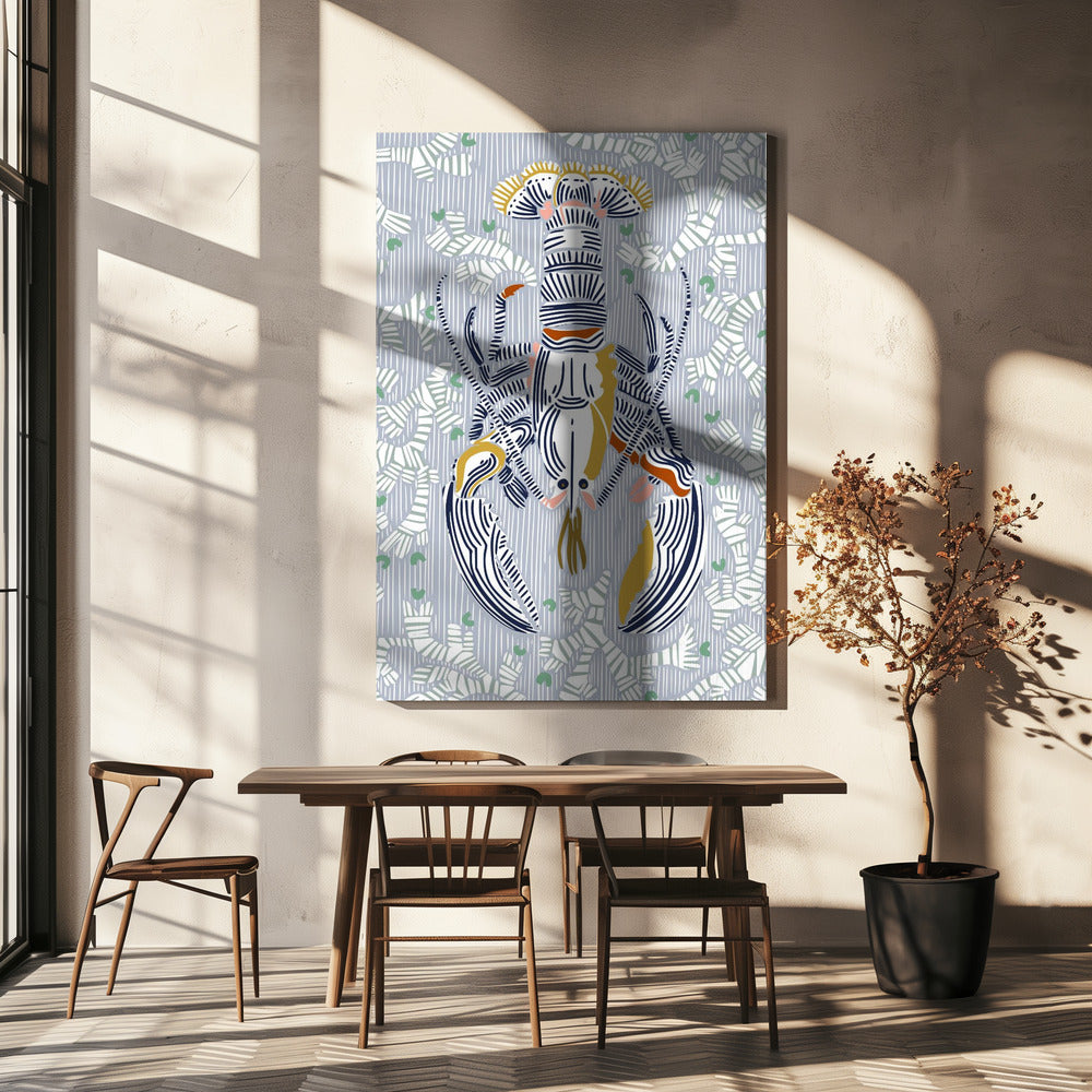 Schaaldierenkern grijs | Canvas