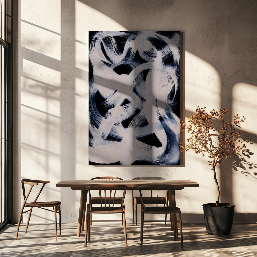 Abstracte penseelstreken 164 | Canvas