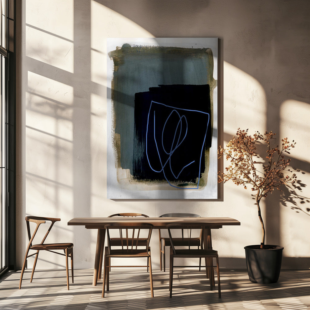 Abstracte penseelstreken 162 | Canvas